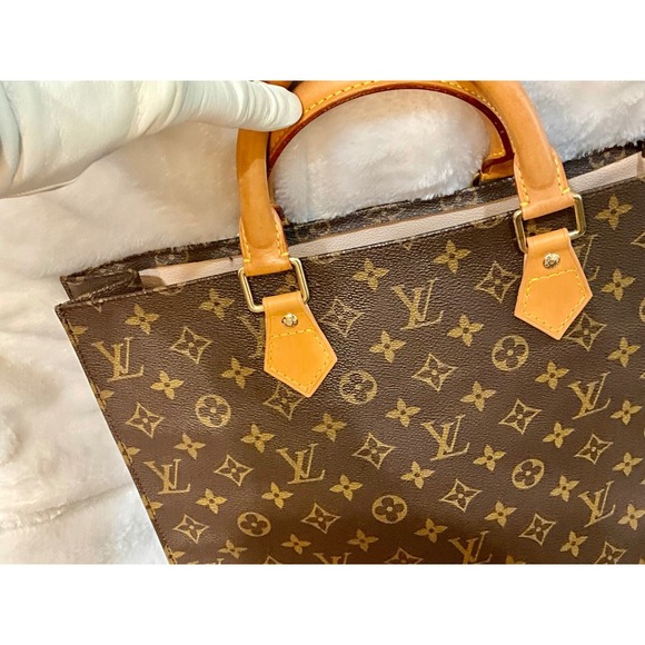 Louis Vuitton Monogram Sac Plat Tote Bag‎ Designer Handbag Purse - Picture 13 of 16